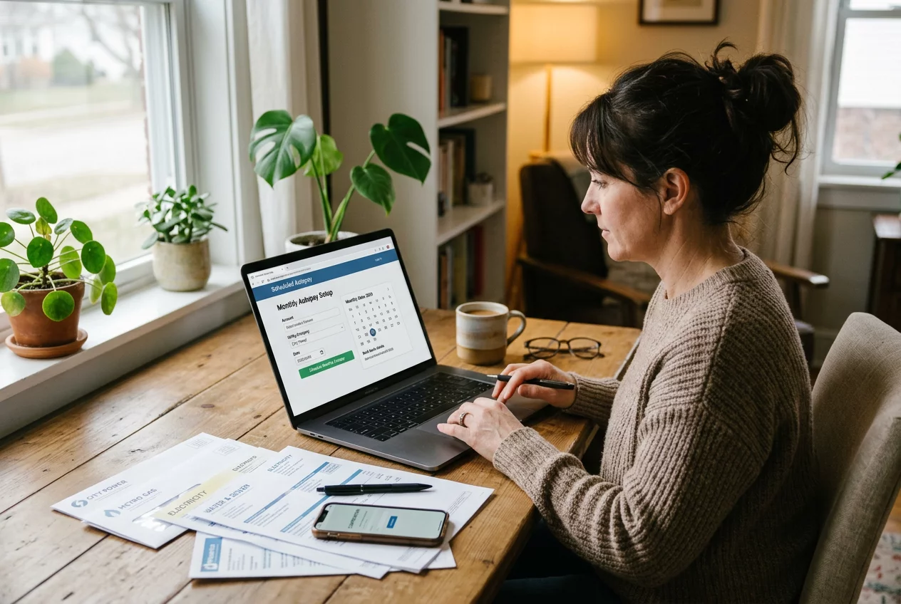 Scheduled Monthly Utility Bill Autopay Setup